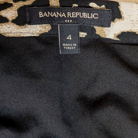 Banana Republic Leopard Print High Low Midi Skirt - Size 4 - Picture 3 of 5